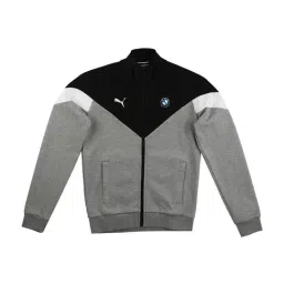 Puma Kids BMW M Motorsport Medium Grey Heather Cotton Color Block Pattern Jacket-image-18