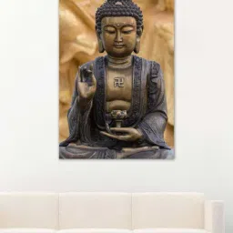 999store Brown & Grey Buddha Canvas Painting-32