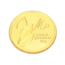 Mia by Tanishq Mango Leaf 24k (999) 10gm Gold Coin-image-12