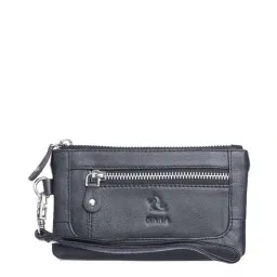 Kara Black Leather Solid Leather Wallet for Women-picture-43