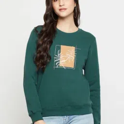 Cantabil Bottle Green Printed Pullover-picture-27