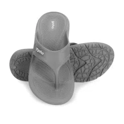 Yoho Men's Accupressure Floats Grey Flip Flops image 5