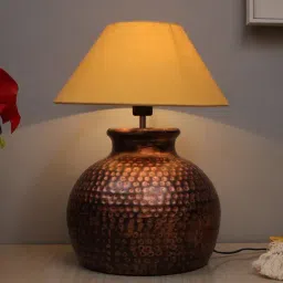 Homesake Antique Gold Hammered Oil-Rubbed Bronze Metal Table Lamp-30