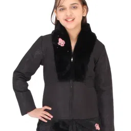 Cutecumber Kids Black Applique Jacket-image-21