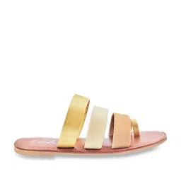 The Madras Trunk Women's Wildorchid Brown Toe Ring Sandals-image-67