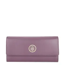 Tommy Hilfiger Purple Solid Tri-Fold Wallet for Women-picture-5