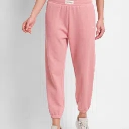 Spykar Pink Cotton Mid Rise Track Pants-image-53