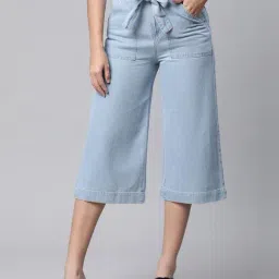 Global Republic Blue Mid Rise Culottes-picture-34
