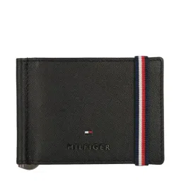 Tommy Hilfiger Black Casual Leather Money Clip Wallet for Men-image-24
