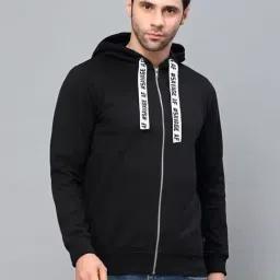 Rigo Black Full Sleeves Hooded Sweatshirt-27