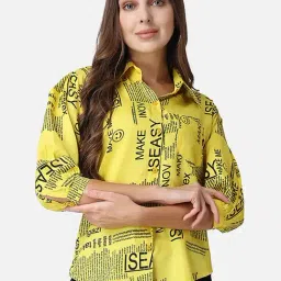 Cation Yellow Printed Shirt-image-9