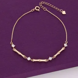 Kai Jewel Sterling Silver Simple Plate Casual Rose Gold Bracelet for Women-image-77