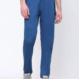 Dida Blue Polyster Regular Fit Solid Trackpant-image-52
