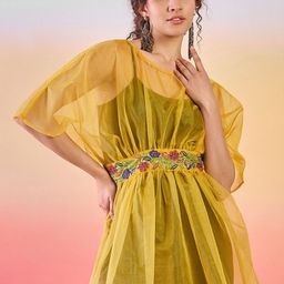 Sangria EmbroideredRound Neck Tunic-image-96