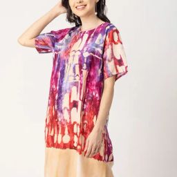 Moomaya Multicolor Printed A Line Dress-picture-18