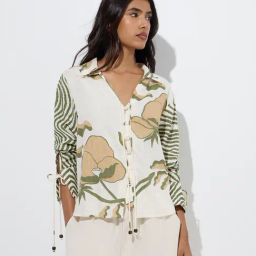 LOV by Westside Off-White Floral Printed Blouse-image-68