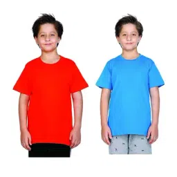Proteens Kids Royal Blue & Red Cotton Regular Fit T-Shirt (Pack of 2)-picture-20
