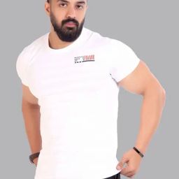 FUAARK White Slim Fit Printed Sports T-Shirt-image-73