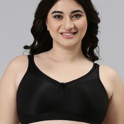 Enamor Solid Full Coverage Non Padded Bra-5