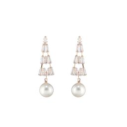Aatmana Rose Gold Plated Contemporary Dangler Earrings image 5