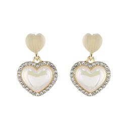 Aatmana Gold-Plated Heart Shaped Drop Earrings image 5