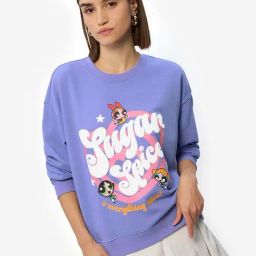 The Souled Store Lavender Printed Sweatshirt-image-37
