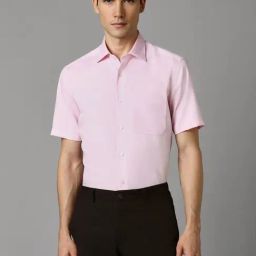 Louis Philippe Pink Cotton Regular Fit Shirt-image-94