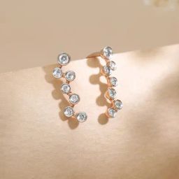 Malabar Gold and Diamonds BIS Hallmark 18k Rose Gold Diamond Stud Earrings-image-67