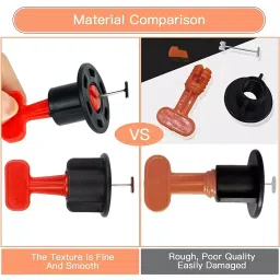 Godavari Flooring Level Tile levellers Set and 1.5mm Cross Non-magnetic Engineer's Precision Level 22.8 cm for 5-20 mm Tile Tools (Pack of 50) image 2