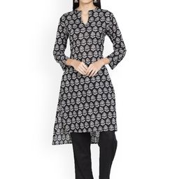 Cloth Bites Floral Printed Regular Pure Cotton Straight Kurta with Trousers-image-46