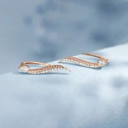 Malabar Gold and Diamonds BIS Hallmark 18k Rose Gold Diamond Stud Earrings-picture-19