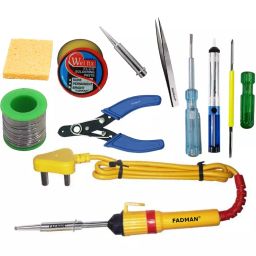 Fadman 10 In 1 Soldering Iron Kit Copper, Iron & Nickle Corded 25 W with Solder Wire, Tester-28