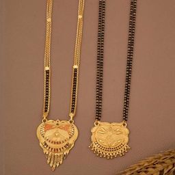 DIVASTRI Gold-Plated Artificial Beads Mangalsutra-image-36