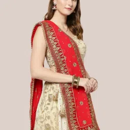 Dupatta Bazaar Red Zari Work Dupatta image 3