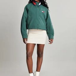 TOMMY HILFIGER Green Nylon Logo Short sleeve Jacket-picture-43