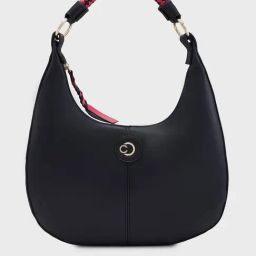 Caprese Beige Solid Small Hobo Handbag-62