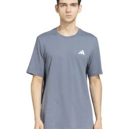 Adidas Blue Cotton Regular Fit Sports T-Shirt-image-37