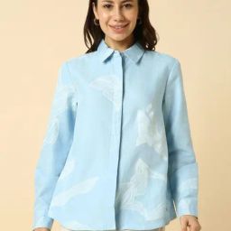 Allen Solly Blue Formal Shirt-image-4