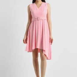 Allen Solly Pink Assymetric Dress-image-33