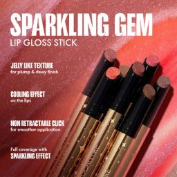 Focallure Sparkling Gem Lip Gloss Stick RD02 Ardor - 2 gm image 4