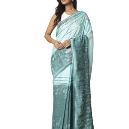 Navyasa By Liva Blue Jacquard Saree-image-92