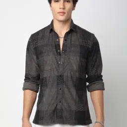 VASTRADO Core Fashion Grey Printed Oversized Shirt-image-68
