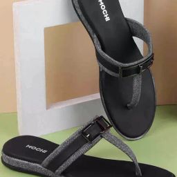 Mochi Women's Black Thong Sandals-image-92