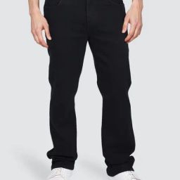 Wrangler Black Cotton Solid Mid Rise Jeans-picture-26