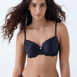 Wunderlove by Westside Black Lace Design Underwired Bra-picture-43