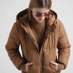 Only Brown Regular Fit Puffer Jacket-image-59