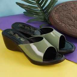 BIG BIRD Colourblocked Wedge Sandals with Bows-15