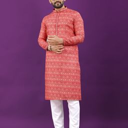 WELL TEX Men Men Abstract Printed Kurta-picture-10