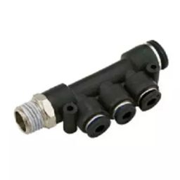 JELPC 6.35 mm (1/4 inch) Unequal Branch Tee Connector with Male Thread 8x4-1/4-picture-10