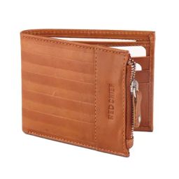 Red Chief Tan Leather Bi-Fold Wallet for Men-image-2